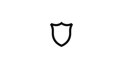 Shield icon design symbolizing protection and reliability in a minimalist style,
