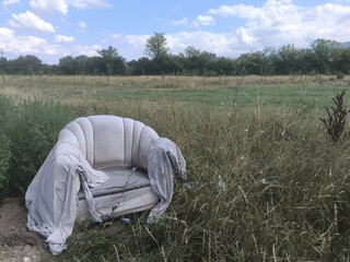 Abandoned armchair field