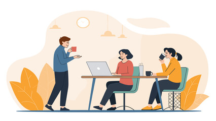 Modern colleagues collaborating in a bright office, ideal for a blog post on teamwork or company culture.