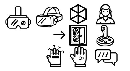 Hand drawn vector illustration of tool and icon set collection