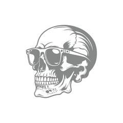 Illustration of Skull with Sunglasses
