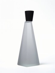 Una escultura minimalista de cristal y negro.