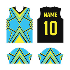 jersey sport design template, half sleeve soccer jersey