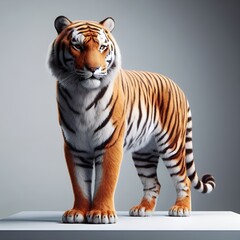 tiger on white background