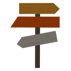 Wooden Direction Sign