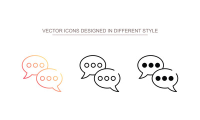 Chat icon design with white background stock illustration