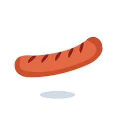 
Flat vector hot dog junk food character logo elements objects for your brand