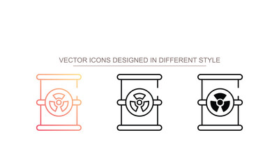 Toxic Waste icon design with white background stock illustration