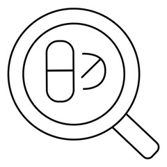 Healthcare Drug Finder Vector Icon With Location