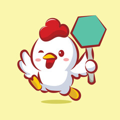 
cute cartoon vector chicken character logo elements objects for your brand