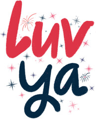 luv ya typography