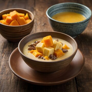 Kolak: Traditional Indonesian Sweet Dessert in Coconut Milk.