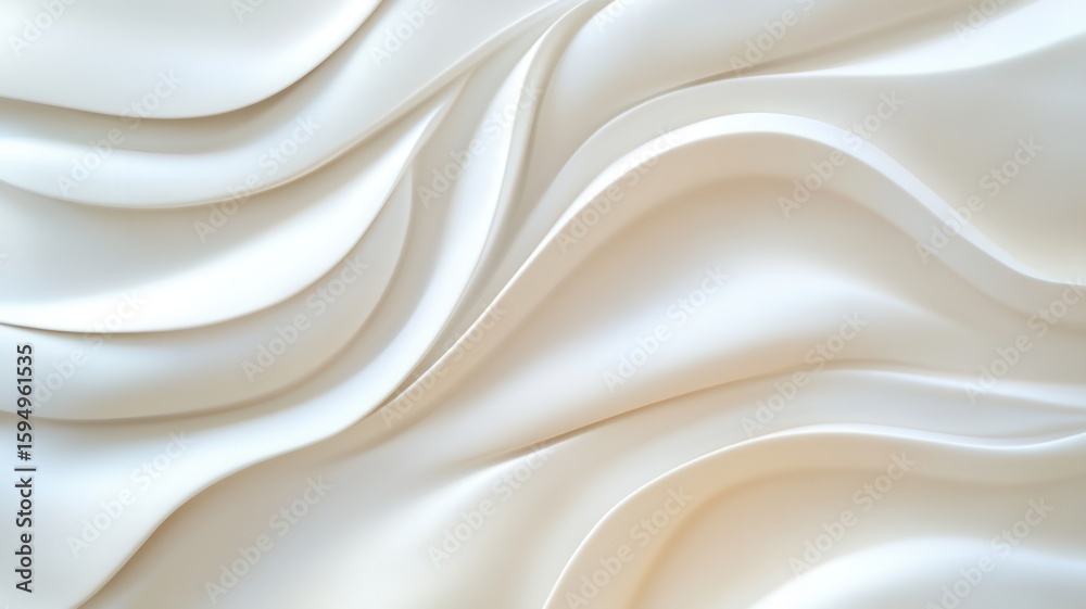 Poster white backgrounds waves creating an elegant and flowing pattern, ideal for smooth and design project