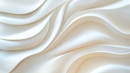 Fototapeta premium white backgrounds waves creating an elegant and flowing pattern, ideal for Smooth and design projects