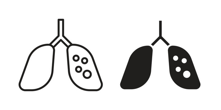 Tuberculosis TB icon symbol shape. vector symbols.
