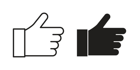 Thumb up icon symbol shape. vector symbols.