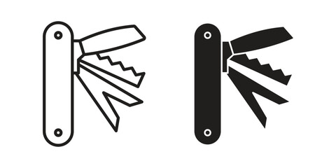 Swiss Knife icon symbol shape. vector symbols.