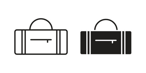 Sports bag icon symbol shape. vector symbols.
