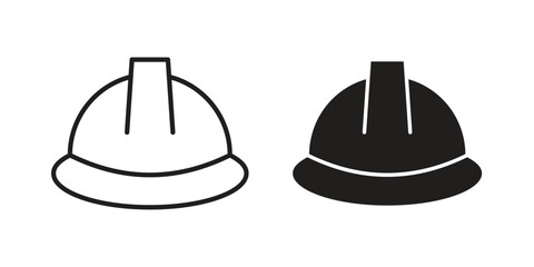 Safety helmet icon symbol shape. vector symbols.