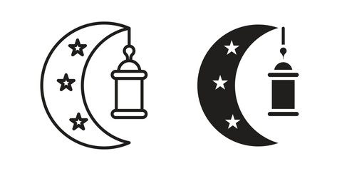 Ramadan Month icon symbol shape. vector symbols.