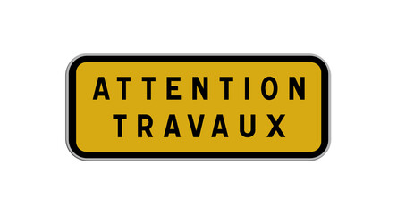 Panneau Attention Travaux, Signalisation de Sécurité pour Zones de Construction et Routes