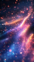 Abstract Glowing Particle Stream with Light Effects