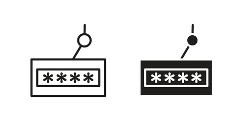Password phishing icon symbol shape. vector symbols.