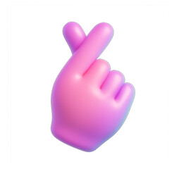 3D pink rubber glove hand transparan