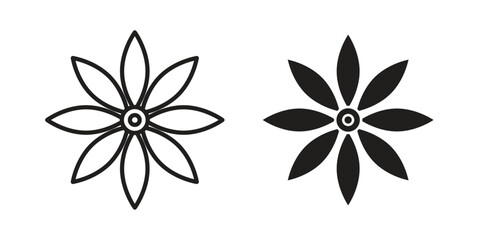 Magnolia icon symbol shape. vector symbols.