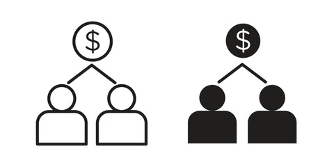 Joint account icon symbol shape. vector symbols. .