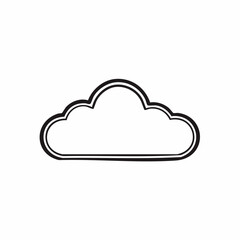 Minimalist Cloud Illustration: A simple, elegant outline of a cloud, perfect for conveying concepts of data storage, computing, or abstract ideas. 