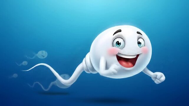 Animated sperm cell illustration
