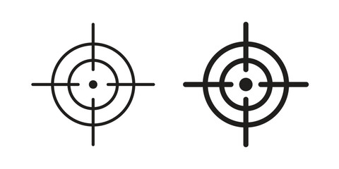 Gun target icon symbol shape. vector symbols.