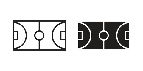 Football field icon symbol shape. vector symbols.