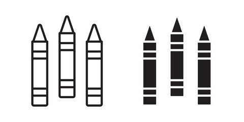 Crayon icon symbol shape. vector symbols.