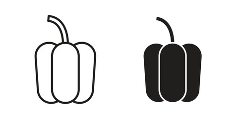 Capsicum icon symbol shape. vector symbols.