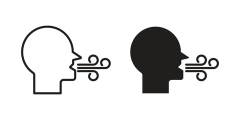 Breath icon symbol shape. vector symbols.