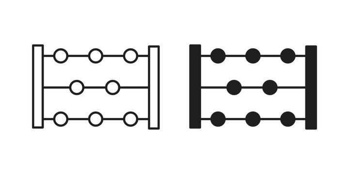 Abacus icon symbol shape. vector symbols.