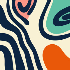 Abstract background with a minimal retro design 
