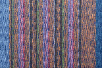 Close up texture of asian local cotton fabric textile background