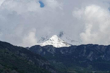 Aosta Valley snowy mountains, Italy