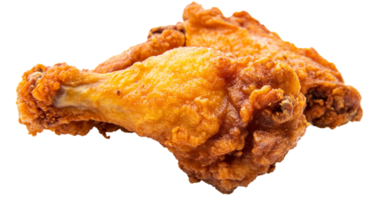 fried chicken wings isolated on white, png file transparent