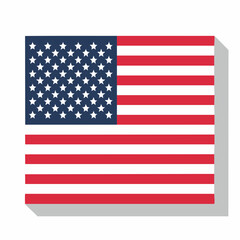 Fototapeta premium Symbol of Freedom: An iconic emblem of the United States of America, the flag waves proudly, symbolizing freedom, unity, and the nation's rich history.
