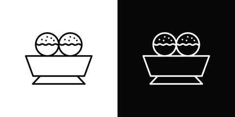 Takoyaki icon Editable stroke vector pack, suitable for web designs.