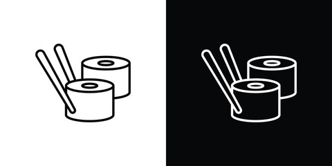Sushi icon Editable stroke vector pack, suitable for web designs.