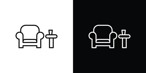 Lounge icon Editable stroke vector pack, suitable for web designs.