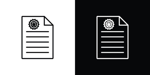 License icon Editable stroke vector pack, suitable for web designs.