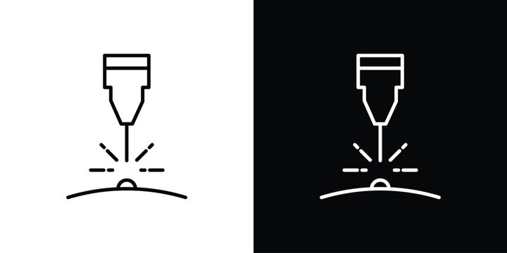 Laser machine icon Editable stroke vector pack, suitable for web designs.
