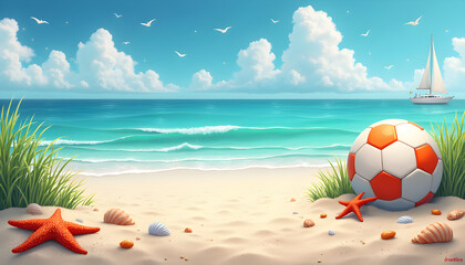 Obraz premium summer vacation on the beach