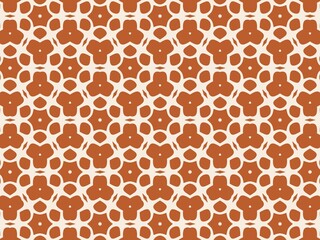 Seamless terracotta and off-white geometric pattern, perfect for textile design, wallpaper, or packaging